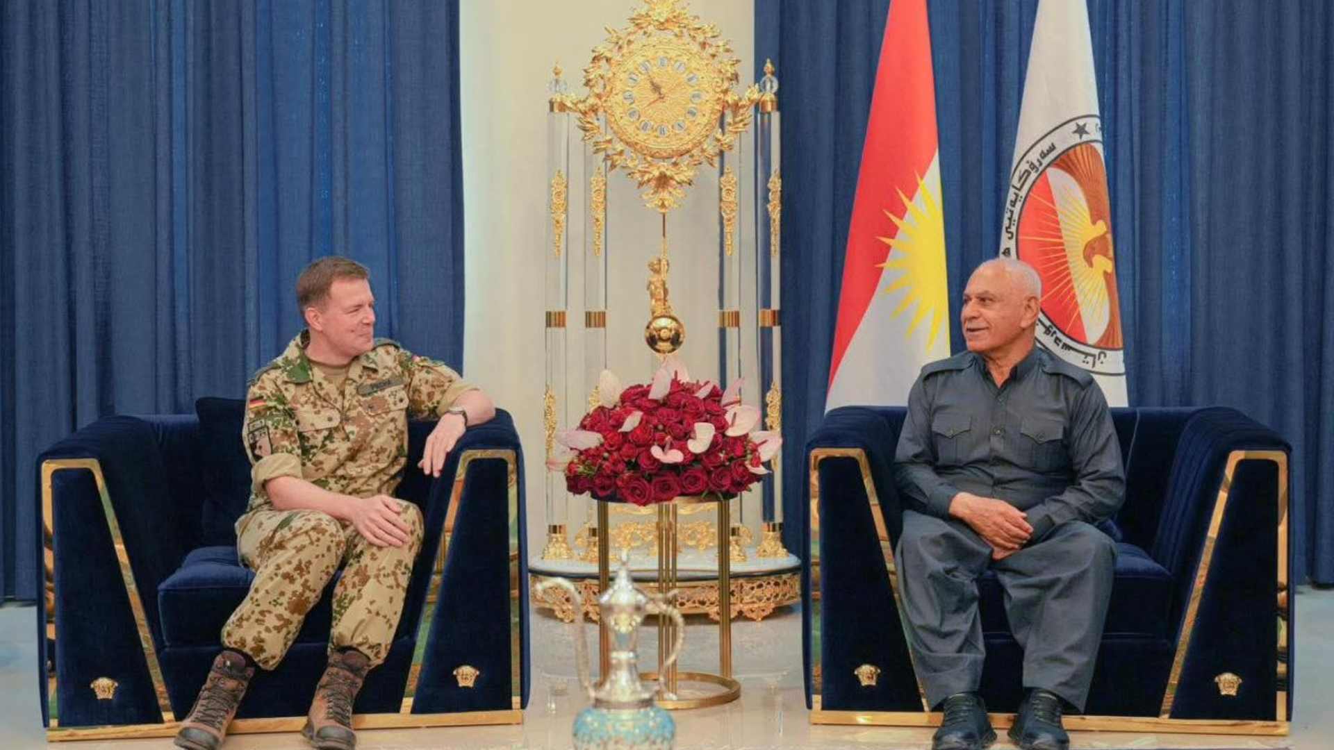 نائب رئيس الاقليم يبحث مع المستشار العسكري الالماني تعزيز دعم قوات البيشمركة